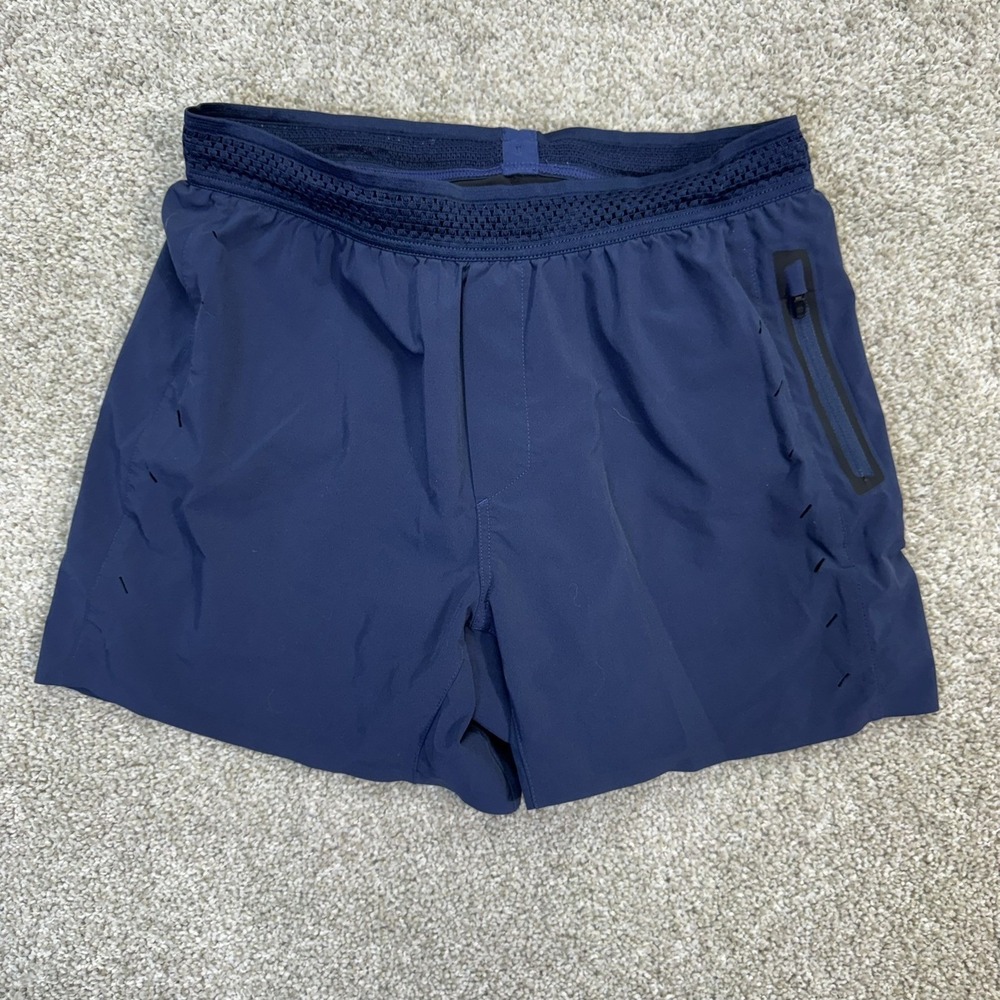 Ten Thousand Distance Shorts Mens L Navy Blue 5 Inch Inseam Running Training